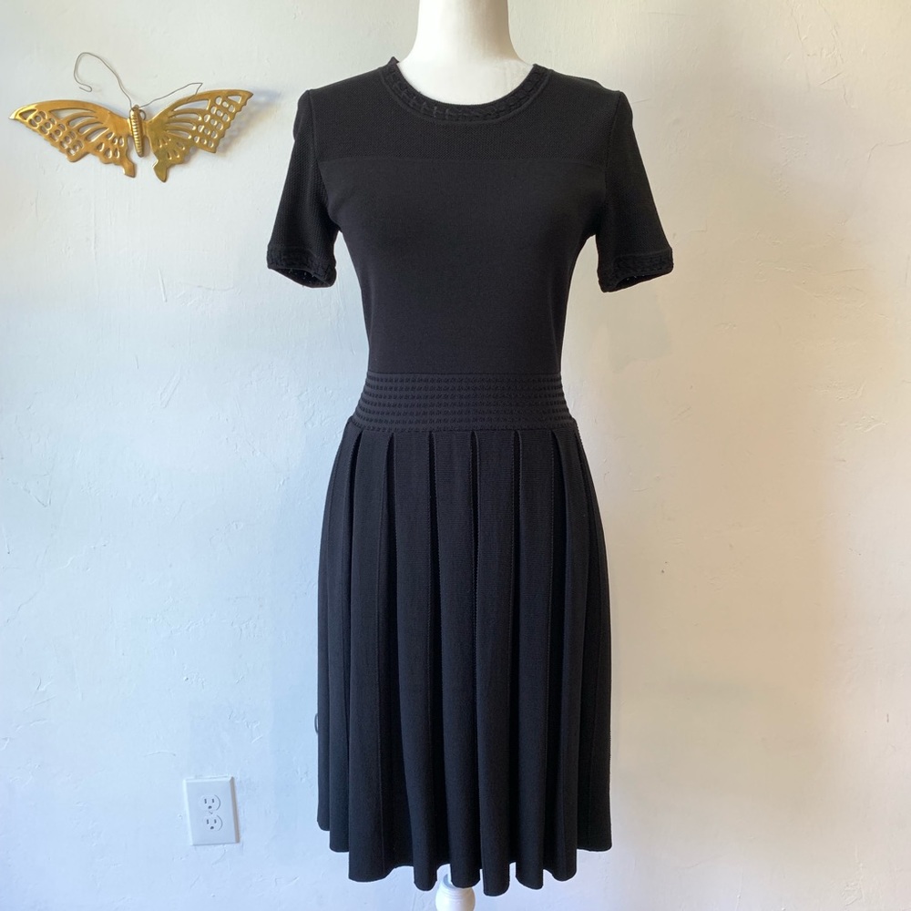 Kate Spade Black Pleated Dress